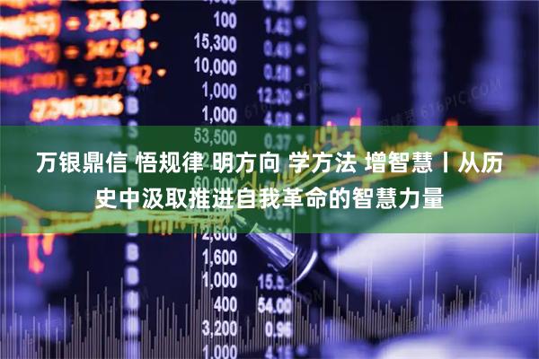万银鼎信 悟规律 明方向 学方法 增智慧丨从历史中汲取推进自我革命的智慧力量