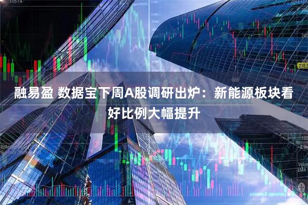 融易盈 数据宝下周A股调研出炉：新能源板块看好比例大幅提升